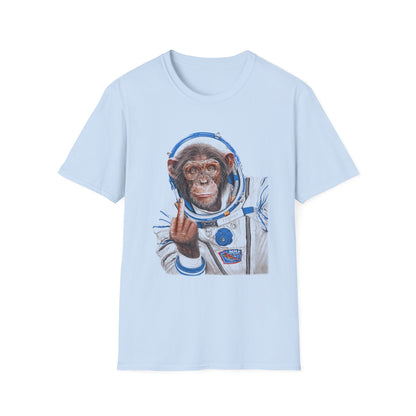 Funny Monkey Softstyle T-Shirt - Middle Finger Simian Humor