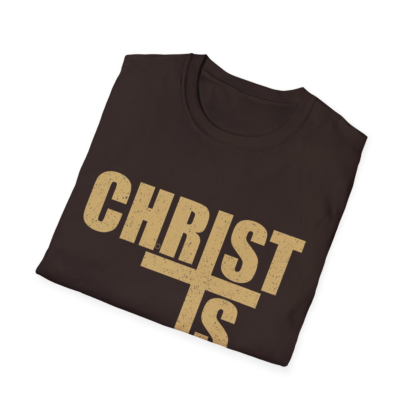 Christ is King Unisex Softstyle T-Shirt, Faith-Based Apparel, Religious Gift, Christian Tee, Versatile Casual Wear, Perfect for Holidays