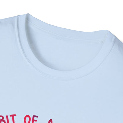 Bit of a Mess Unisex Softstyle T-Shirt, Cute Animal Graphic Tee, Perfect Gift for Pet Lovers, Casual Wear, Birthday Present, Floral Design