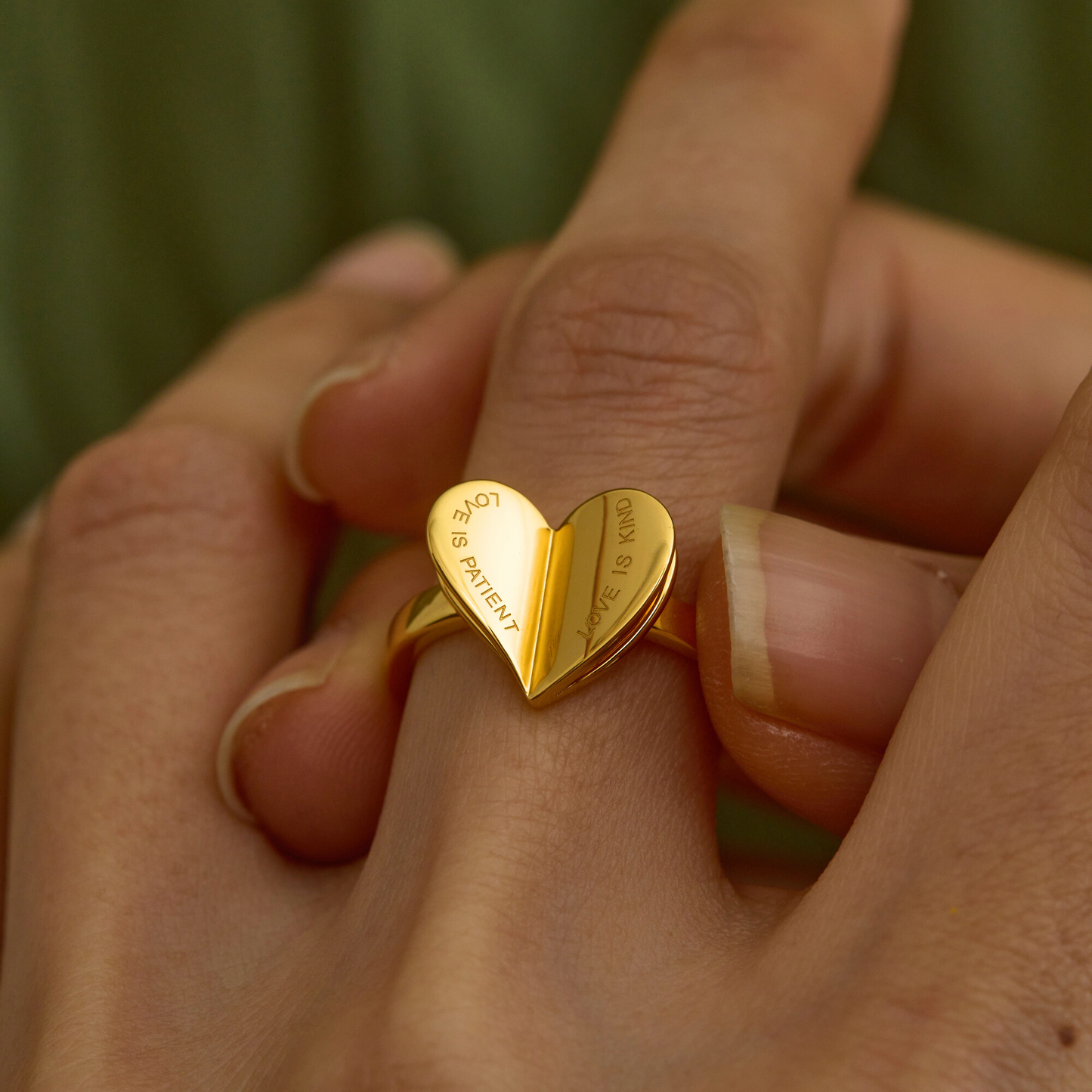 Chapters of Love Engraved Statement Ring