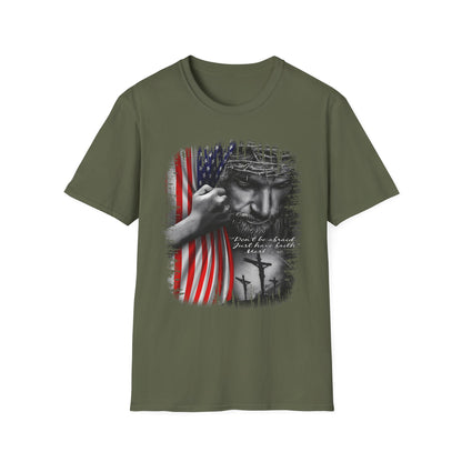 Patriotic Graphic T-Shirt - Unisex Softstyle Tee, Faith-Inspired Apparel, 4th of July, Memorial Day, Inspirational Gift