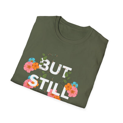 Empowering Floral Quote T-Shirt: 'But Still I Rise'