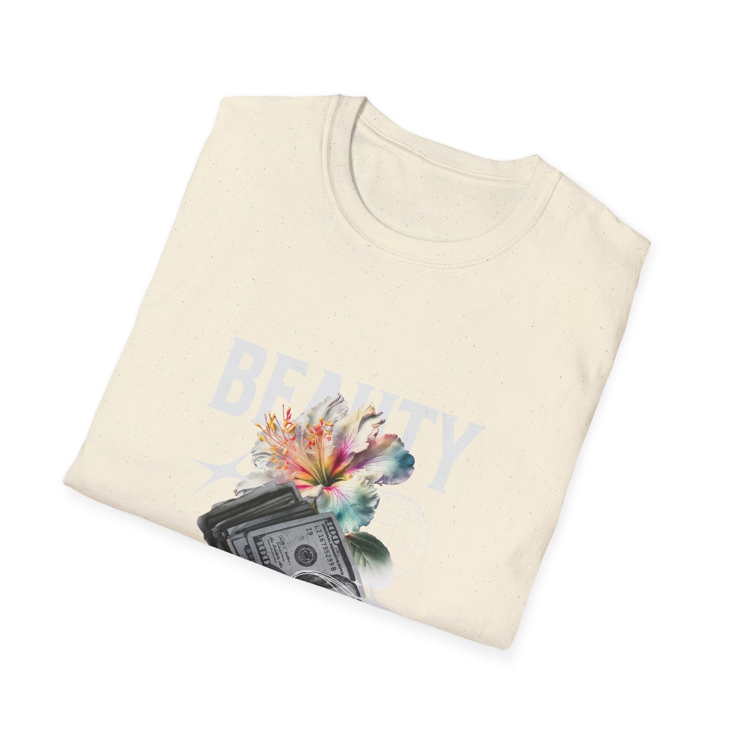 Floral Beauty & Money T-Shirt, Unisex Graphic Tee, Nature Inspired Shirt, Gift for Art Lovers, Casual Wear