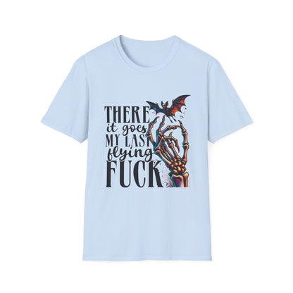 Funny Graphic Tee, Unisex Softstyle T-Shirt with Bat Design, Perfect for Halloween, Casual Wear, Gifts for Friends, Statement Shirt