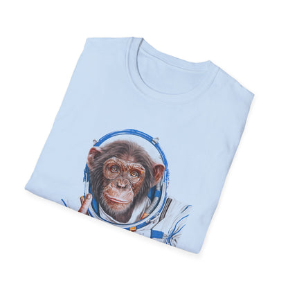 Funny Monkey Softstyle T-Shirt - Middle Finger Simian Humor
