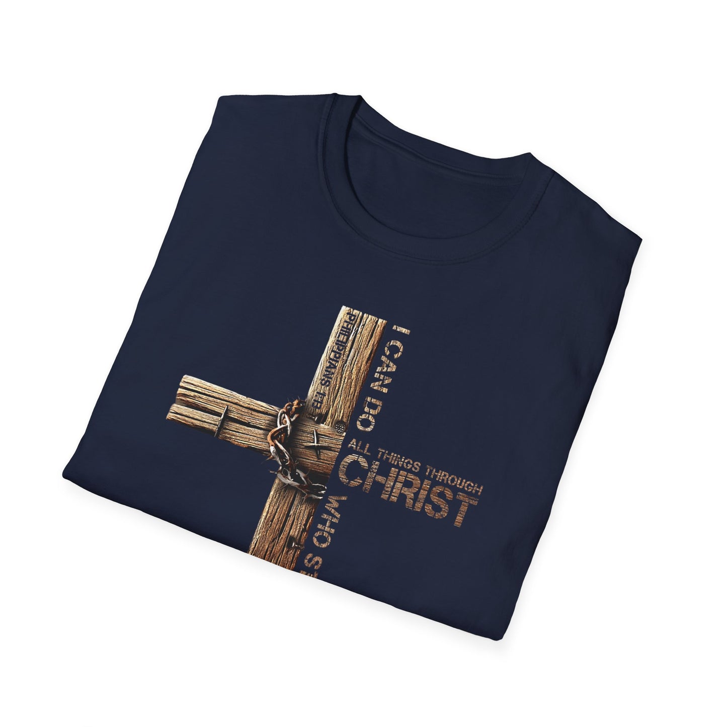 Faith-Inspired Unisex Softstyle T-Shirt, Christian Gift, Inspirational Tee, Casual Wear, Religious Apparel, Everyday Comfort