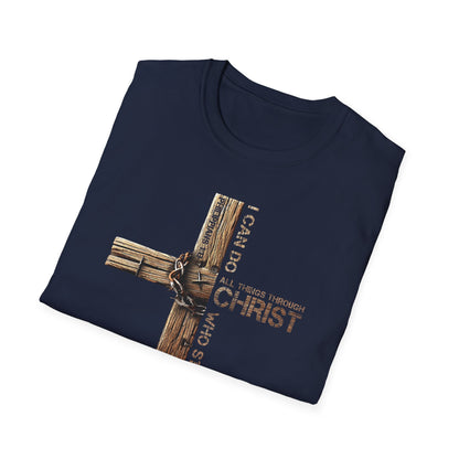 Faith-Inspired Unisex Softstyle T-Shirt, Christian Gift, Inspirational Tee, Casual Wear, Religious Apparel, Everyday Comfort