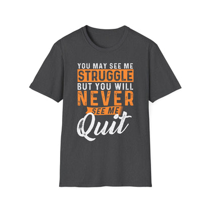 Motivational Quote T-Shirt - 'Never Quit' Inspiration