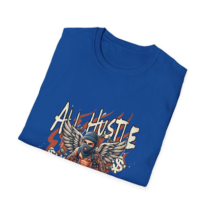 All Hustle No Luck Unisex Softstyle T-Shirt | Motivational Apparel, Graphic Tee, Casual Wear, Gift for Entrepreneurs, Streetwear