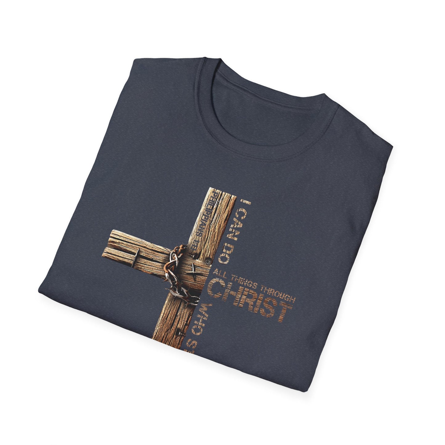 Faith-Inspired Unisex Softstyle T-Shirt, Christian Gift, Inspirational Tee, Casual Wear, Religious Apparel, Everyday Comfort