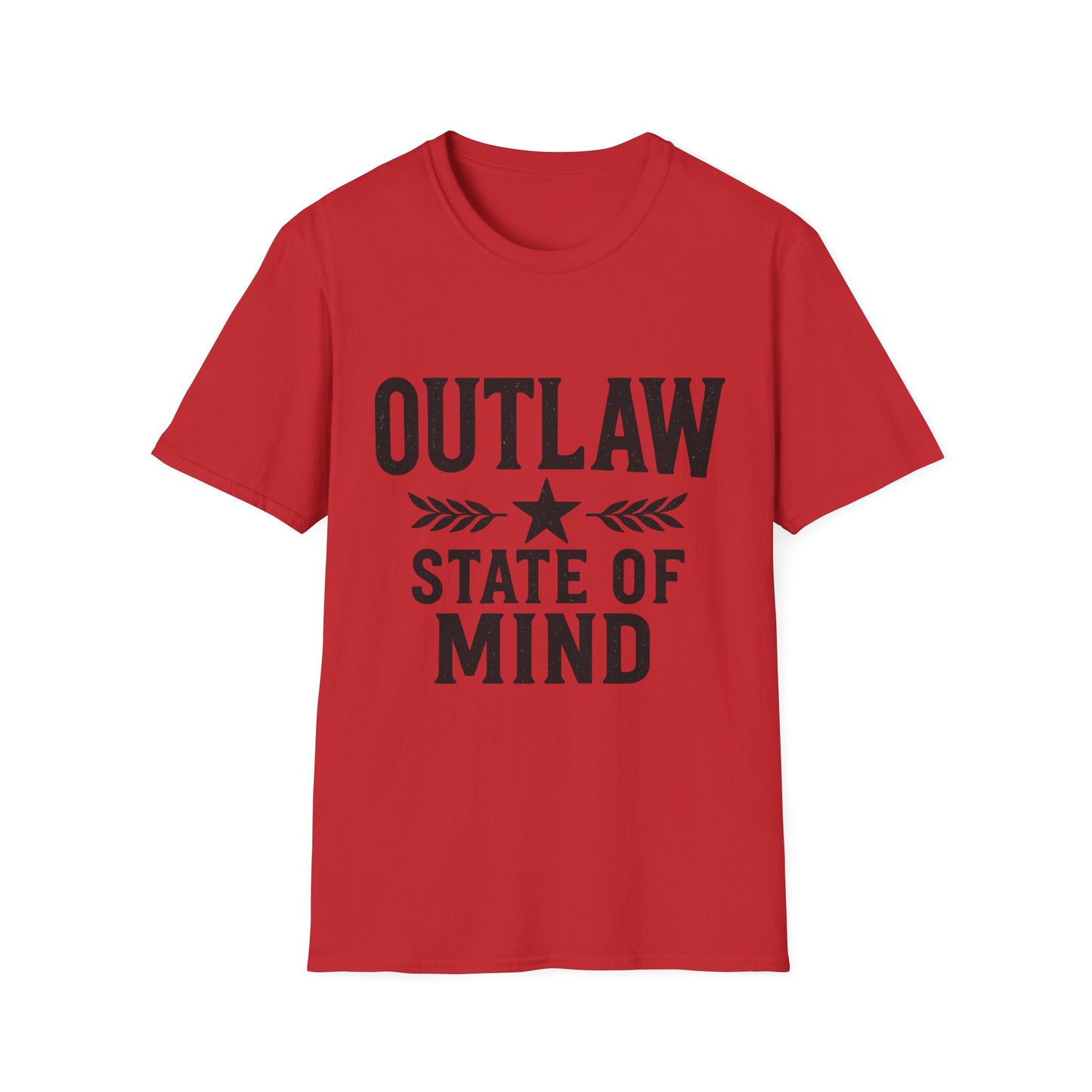 Unisex Outlaw State of Mind T-Shirt, Casual Tee, Gift for Rebels, Comfy Shirt, Festival Wear, Statement Apparel