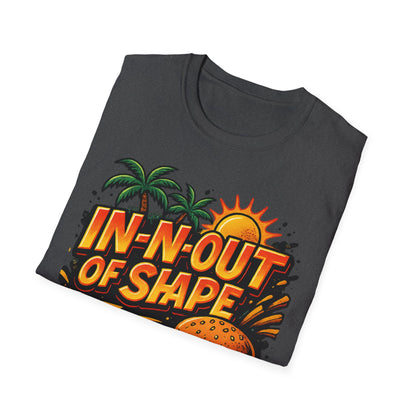 In-N-Out of Shape T-Shirt, Fun Graphic Tee, Perfect Gift for Food Lovers, Casual Wear, Summer Style