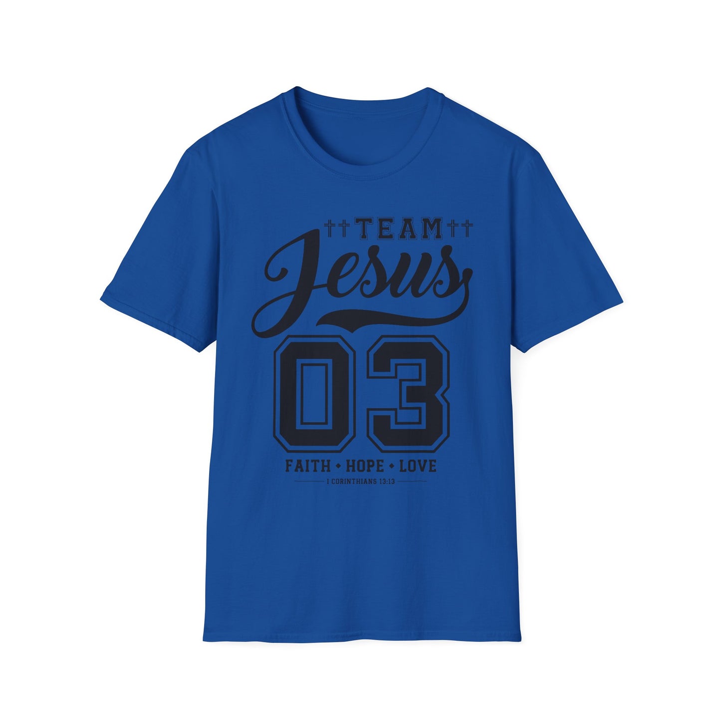 Team Jesus Unisex Softstyle T-Shirt - Faith Hope Love Graphic Tee, Christian Apparel, Church Event Wear, Gift for Believers, [...]