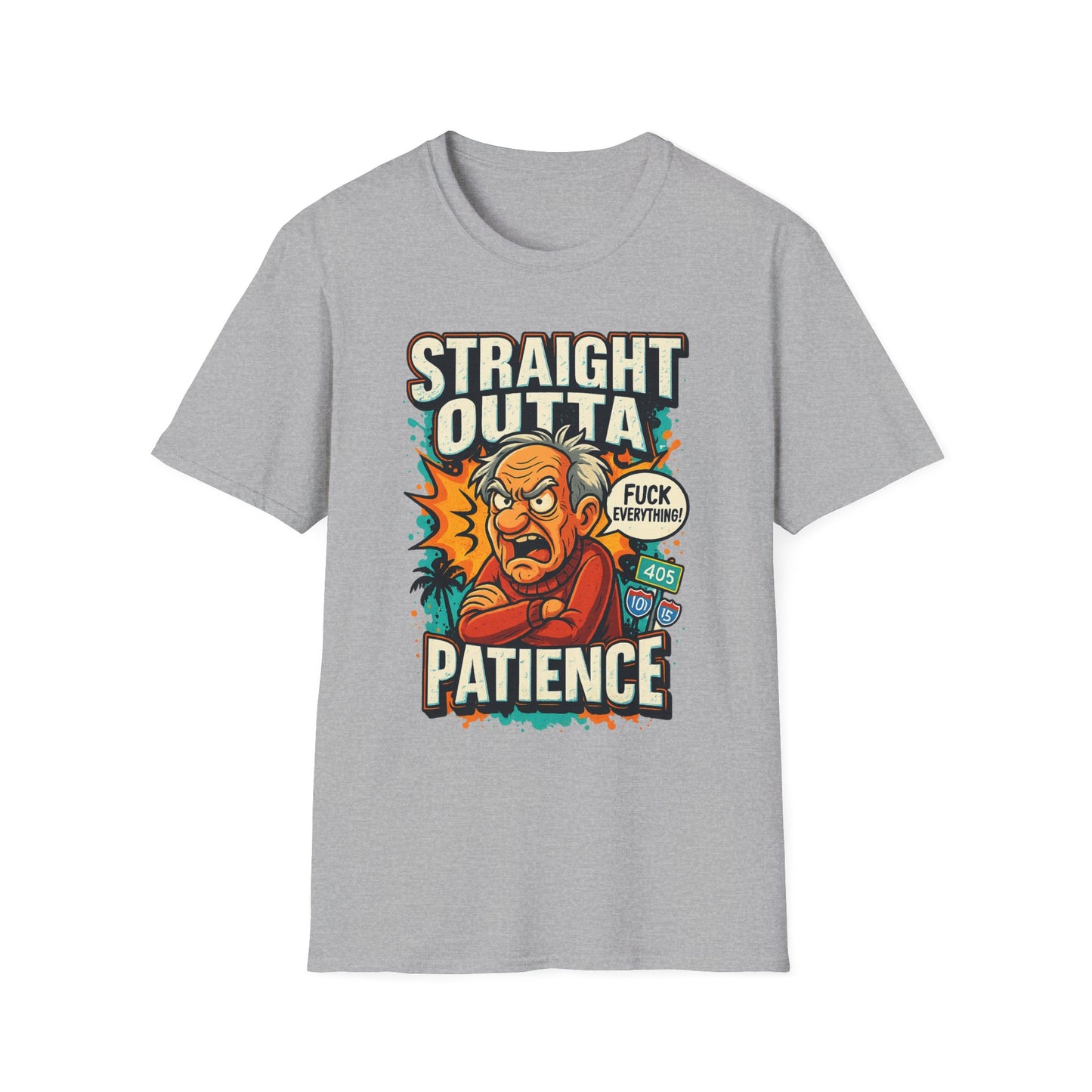 Unisex Graphic T-Shirt, Funny Quote Tee, Straight Outta Patience Shirt, Casual Wear, Gifts for Him/Her