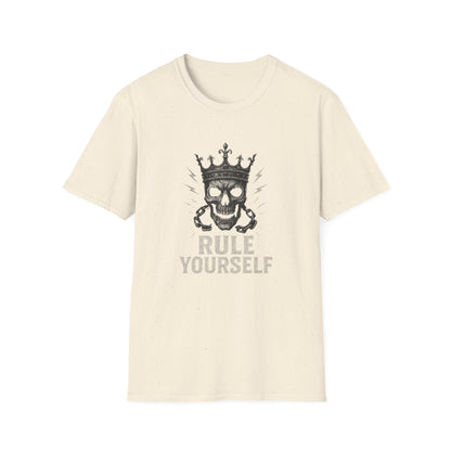 Skull Crown Unisex T-Shirt, Rule Yourself Apparel, Edgy Graphic Tee, Streetwear, Self-Empowerment Gift