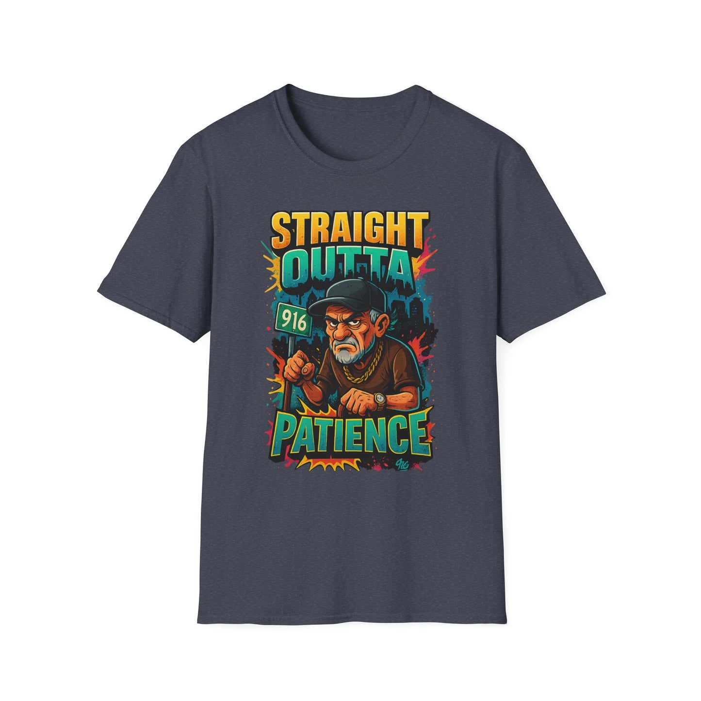 Straight Outta Patience Unisex T-Shirt - Funny Graphic Tee for Men and Women, Gift for Birthdays, Anniversaries, Casual Wear, Humor Fashion