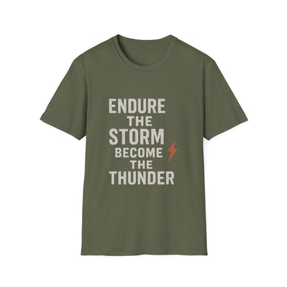 Inspirational Unisex T-Shirt - Endure the Storm Become the Thunder, Motivational Gift, Casual Wear, Positive Affirmation Tee, Fitness [...]