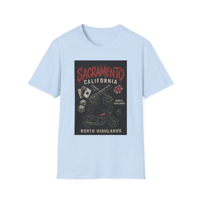 Sacramento Graphic Tee - Unisex Softstyle T-Shirt, California Apparel, Cool Casual Wear, Gift for Gamblers, Vintage Design
