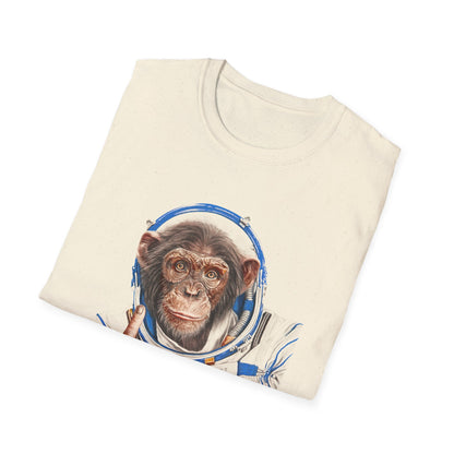 Funny Monkey Softstyle T-Shirt - Middle Finger Simian Humor