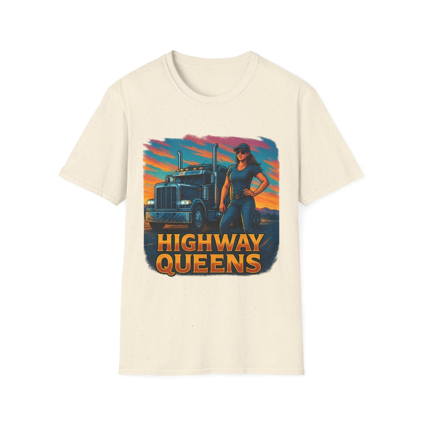 Highway Queens Unisex T-Shirt, Truck Driver Tee, Road Trip Shirt, Casual Gift, Women's Empowerment Apparel