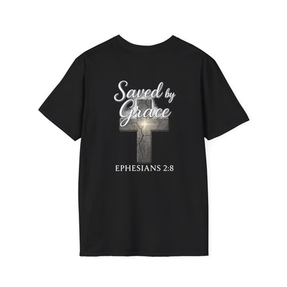 Christian Graphic Tee, Saved by Grace Shirt, Ephesians 2:8 T-Shirt, Unisex Faith Apparel, Inspirational Clothing