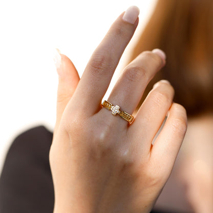 By Grace Through Faith Cross Statement Ring