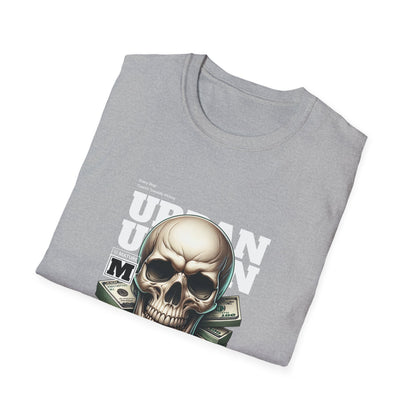 Urban Skull Graphic T-Shirt, Casual Style, Unisex Tee, Festival Wear, Gift for Friends, Streetwear, Halloween Fashion