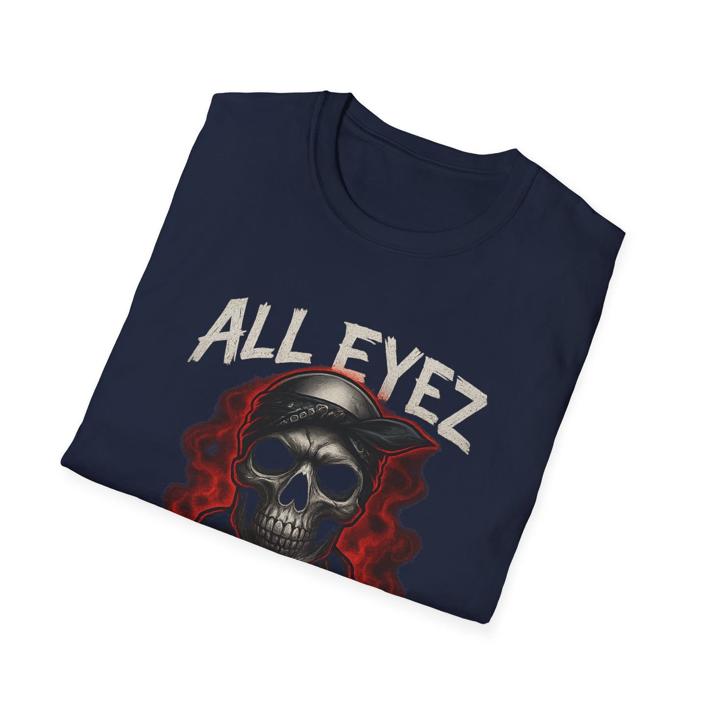 All Eyez on Me Skull Unisex T-Shirt | Casual Streetwear, Music Vibe Tee, Cool Graphic Apparel, Hip-Hop Fashion, Gift for Music Lovers