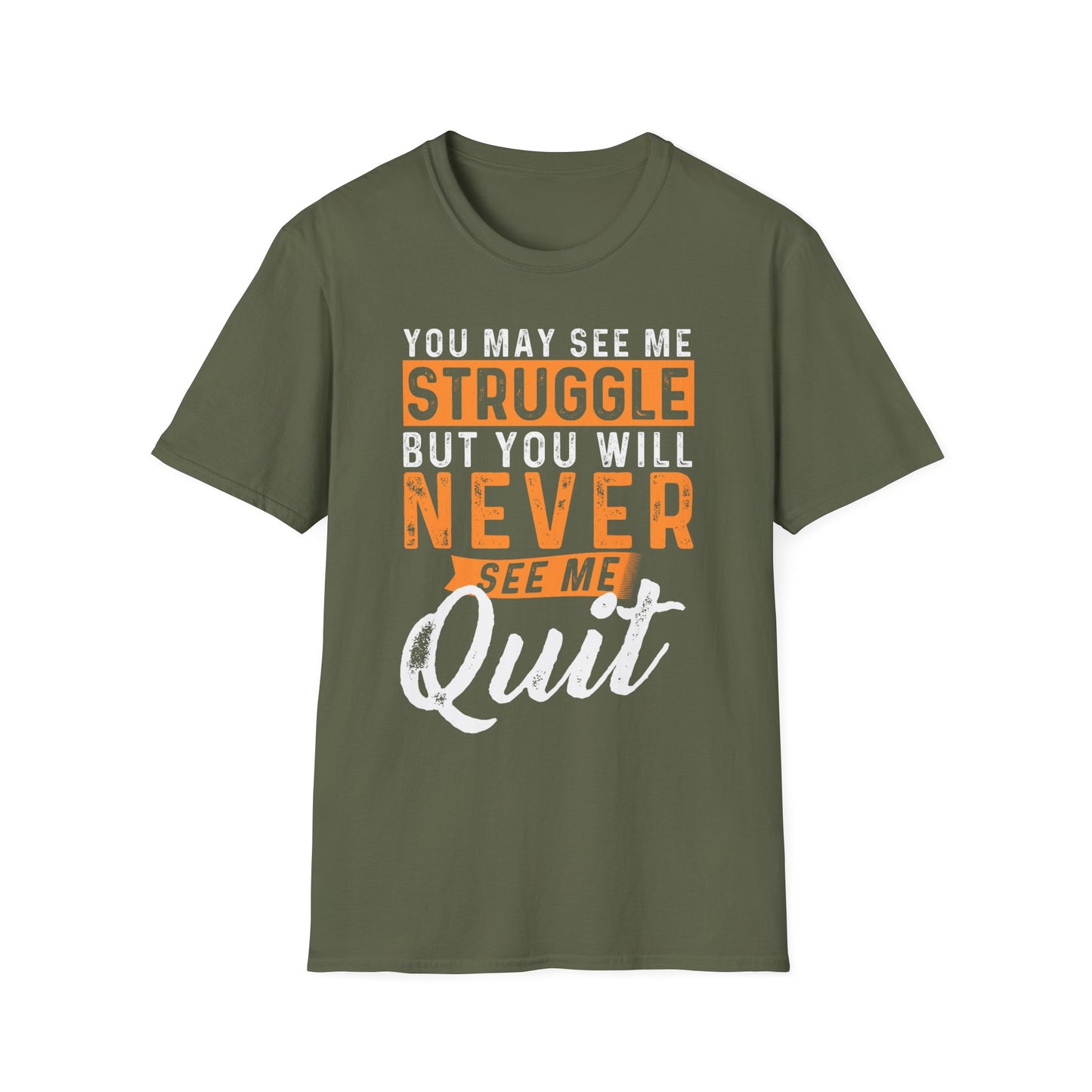 Motivational Quote T-Shirt - 'Never Quit' Inspiration