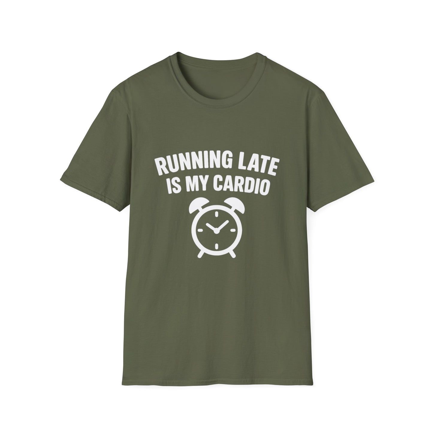 Funny Running Late is My Cardio Unisex T-Shirt | Gift for Busy People, Unique Apparel, Casual Wear, Humor Tee, Birthday Gift