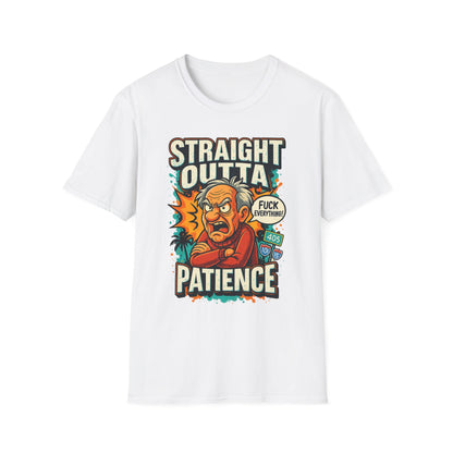 Unisex Graphic T-Shirt, Funny Quote Tee, Straight Outta Patience Shirt, Casual Wear, Gifts for Him/Her