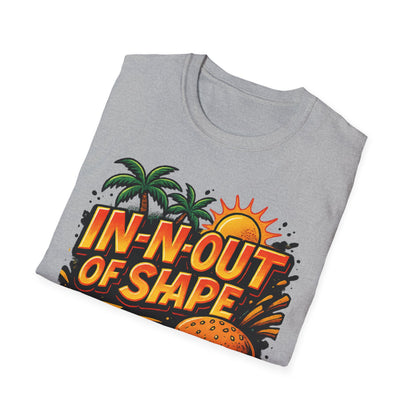 In-N-Out of Shape T-Shirt, Fun Graphic Tee, Perfect Gift for Food Lovers, Casual Wear, Summer Style