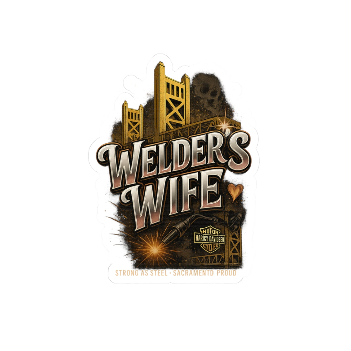 Welders Wife Kiss-Cut Stickers, Perfect Gift for Welding Enthusiasts, Strong as Steel Decor, Customizable Laptop Stickers, Fun Welding [...]