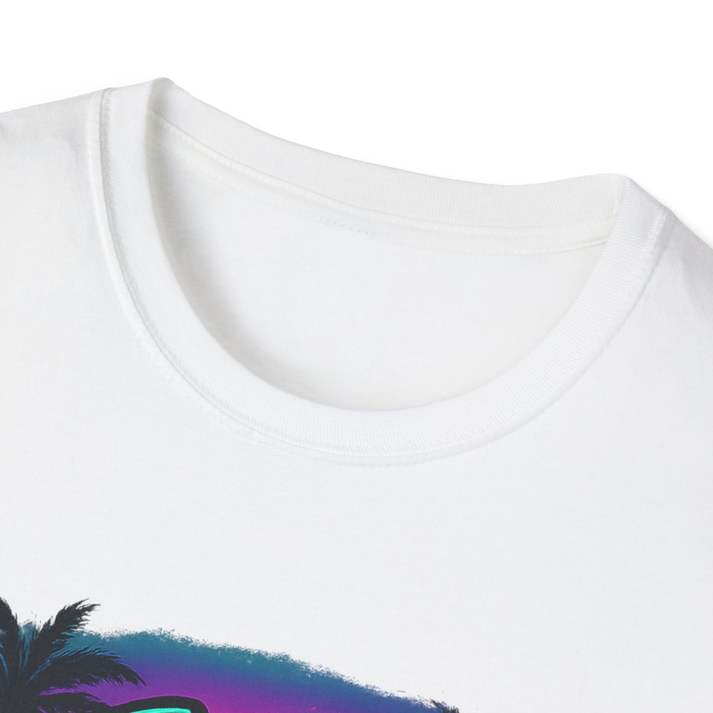 Stay Vibin' Unisex Softstyle T-Shirt, Retro Summer Tee, Cool Graphic Shirt, Gifts for Him, Beach Party Apparel, Casual Wear