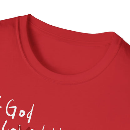 Faith-Inspired Unisex Softstyle T-Shirt - John 3:16 Love Graphic