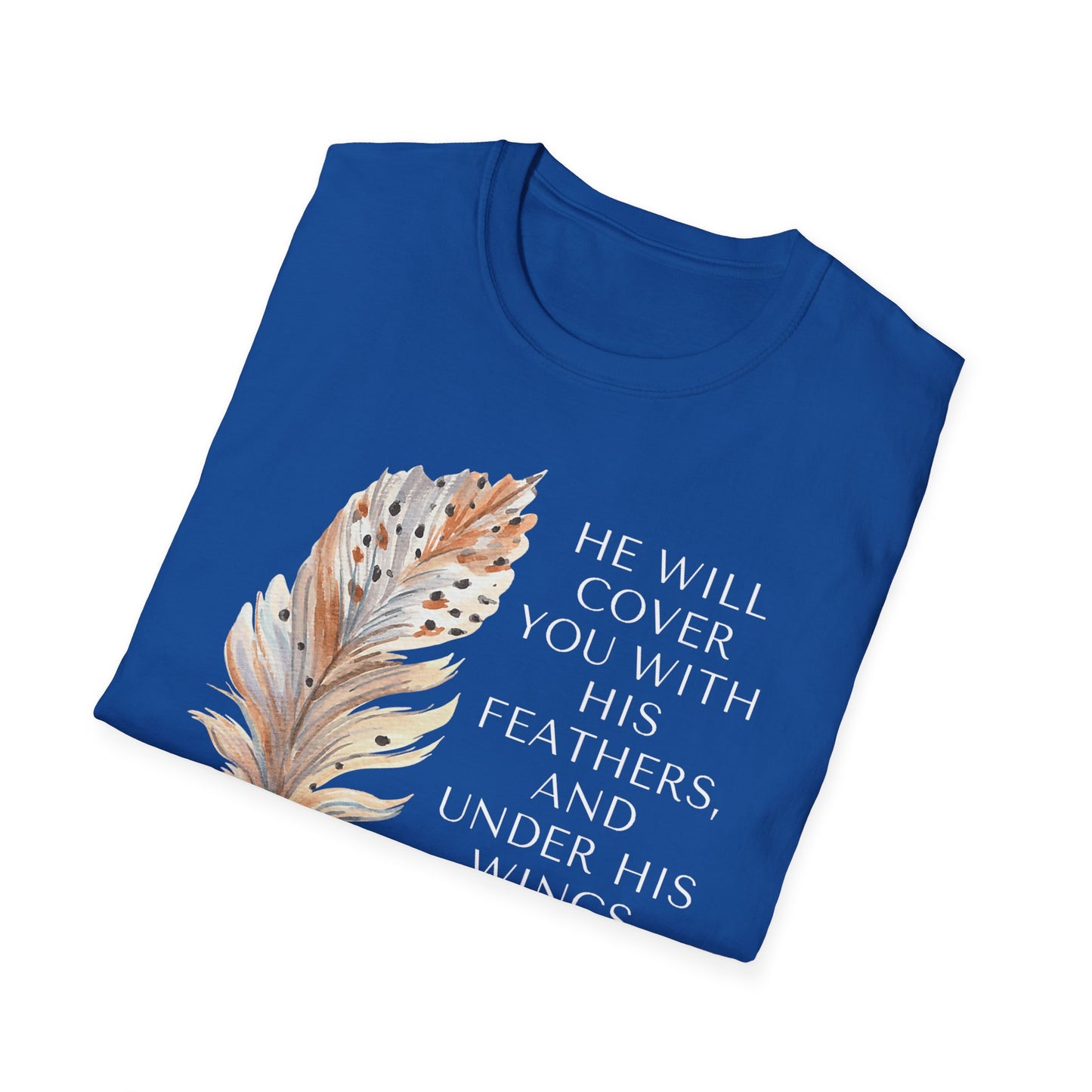 Faith-Inspired Unisex Softstyle T-Shirt – Psalm 91:4