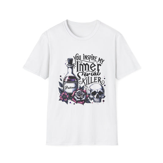 Unisex Graphic Tee - You Inspire My Inner Serial Killer, Funny Shirt for Halloween, Gift for Horror Fans, Casual Wear, Unique [...]