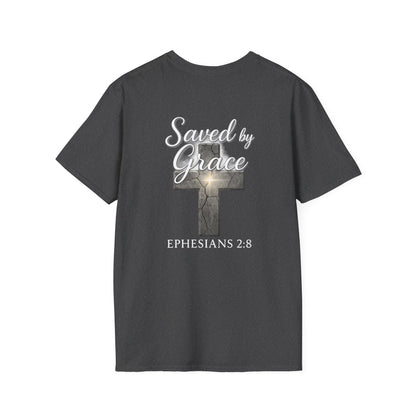 Christian Graphic Tee, Saved by Grace Shirt, Ephesians 2:8 T-Shirt, Unisex Faith Apparel, Inspirational Clothing