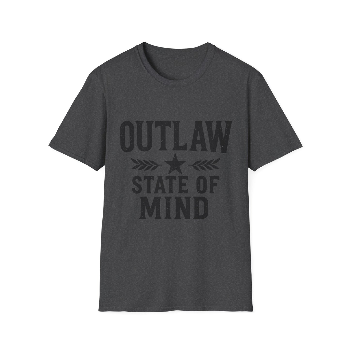 Unisex Outlaw State of Mind T-Shirt, Casual Tee, Gift for Rebels, Comfy Shirt, Festival Wear, Statement Apparel