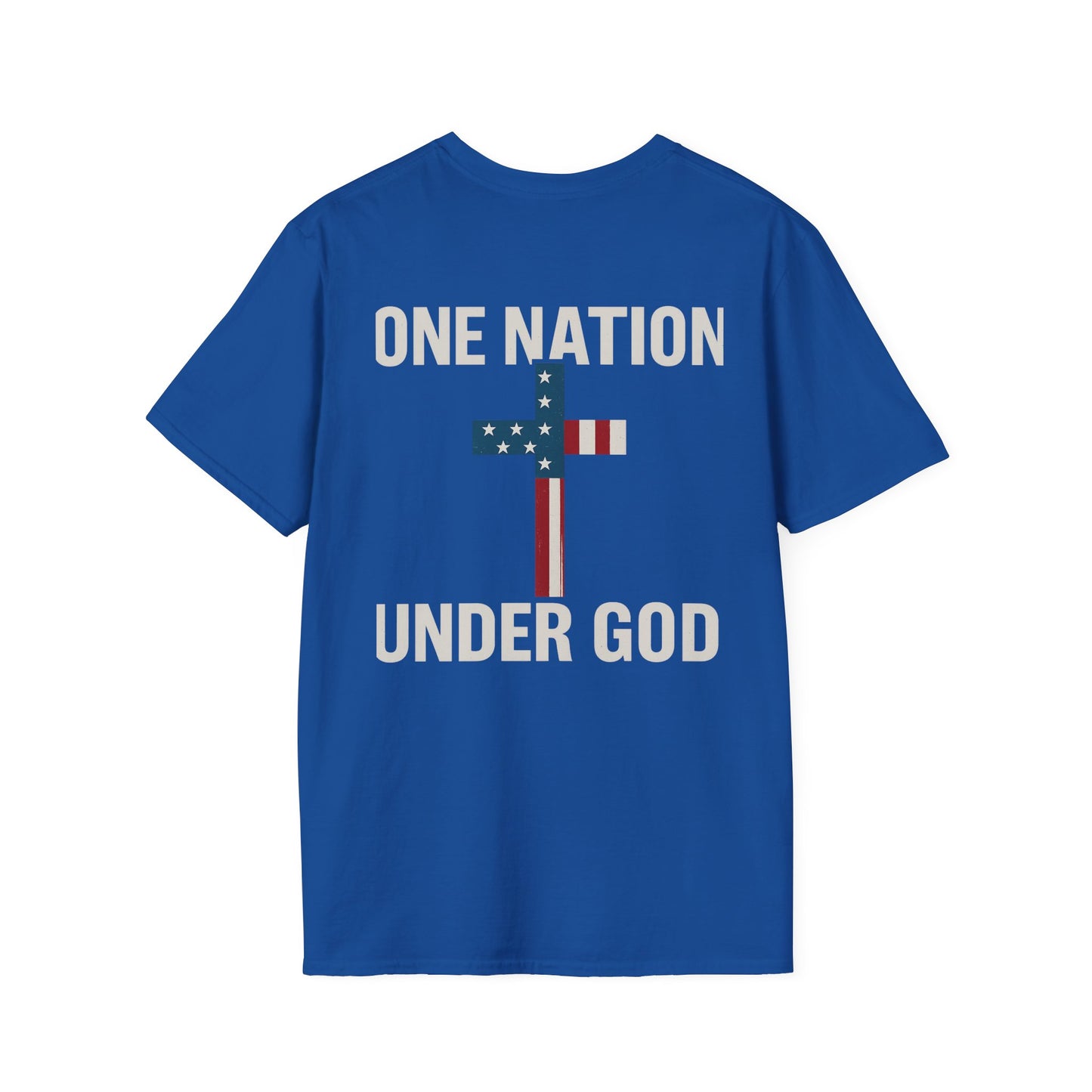 Patriotic Christian T-Shirt, One Nation Under God Tee, Unisex Graphic Top, Faith-Based Apparel, Independence Day Gift, Casual Wear