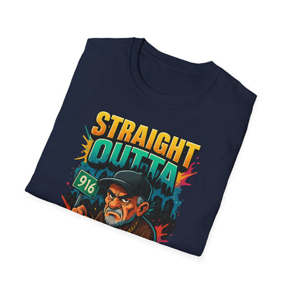 Straight Outta Patience Unisex T-Shirt - Funny Graphic Tee for Men and Women, Gift for Birthdays, Anniversaries, Casual Wear, Humor Fashion