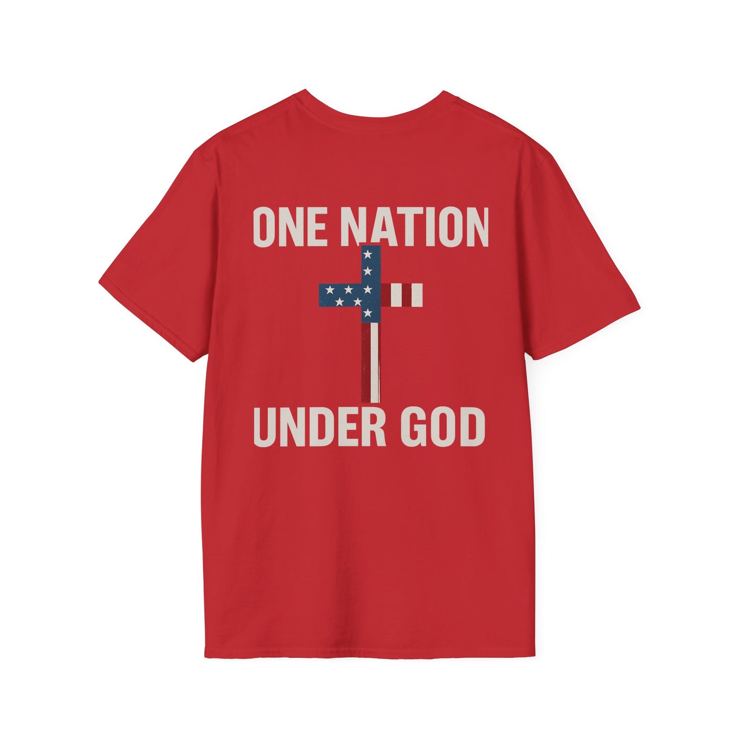 Patriotic Christian T-Shirt, One Nation Under God Tee, Unisex Graphic Top, Faith-Based Apparel, Independence Day Gift, Casual Wear