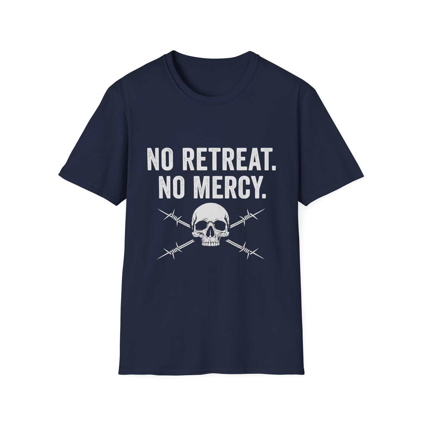 No Retreat, No Mercy Unisex T-Shirt - Motivational Tee, Gift for Fitness Enthusiasts, Casual Wear, Graphic Shirt, Inspiring Apparel