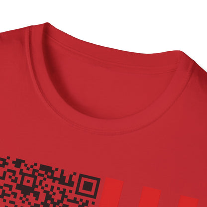 Patriotic QR Code Tee - Unisex Softstyle T-Shirt, Summer Wear, 4th of July, Casual Style, Graphic Tee, Gift Idea