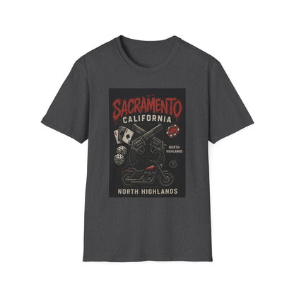 Sacramento Graphic Tee - Unisex Softstyle T-Shirt, California Apparel, Cool Casual Wear, Gift for Gamblers, Vintage Design