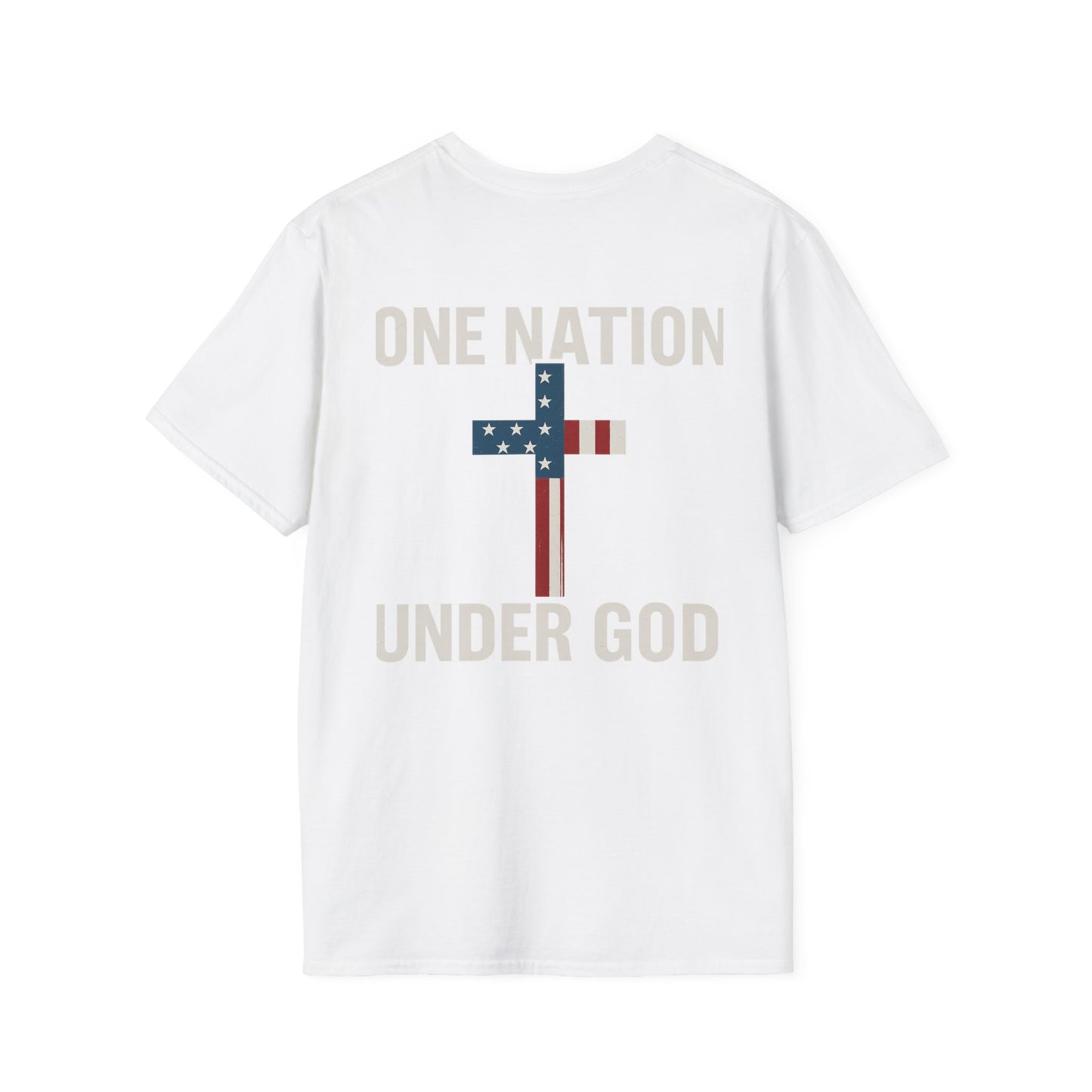 Patriotic Christian T-Shirt, One Nation Under God Tee, Unisex Graphic Top, Faith-Based Apparel, Independence Day Gift, Casual Wear