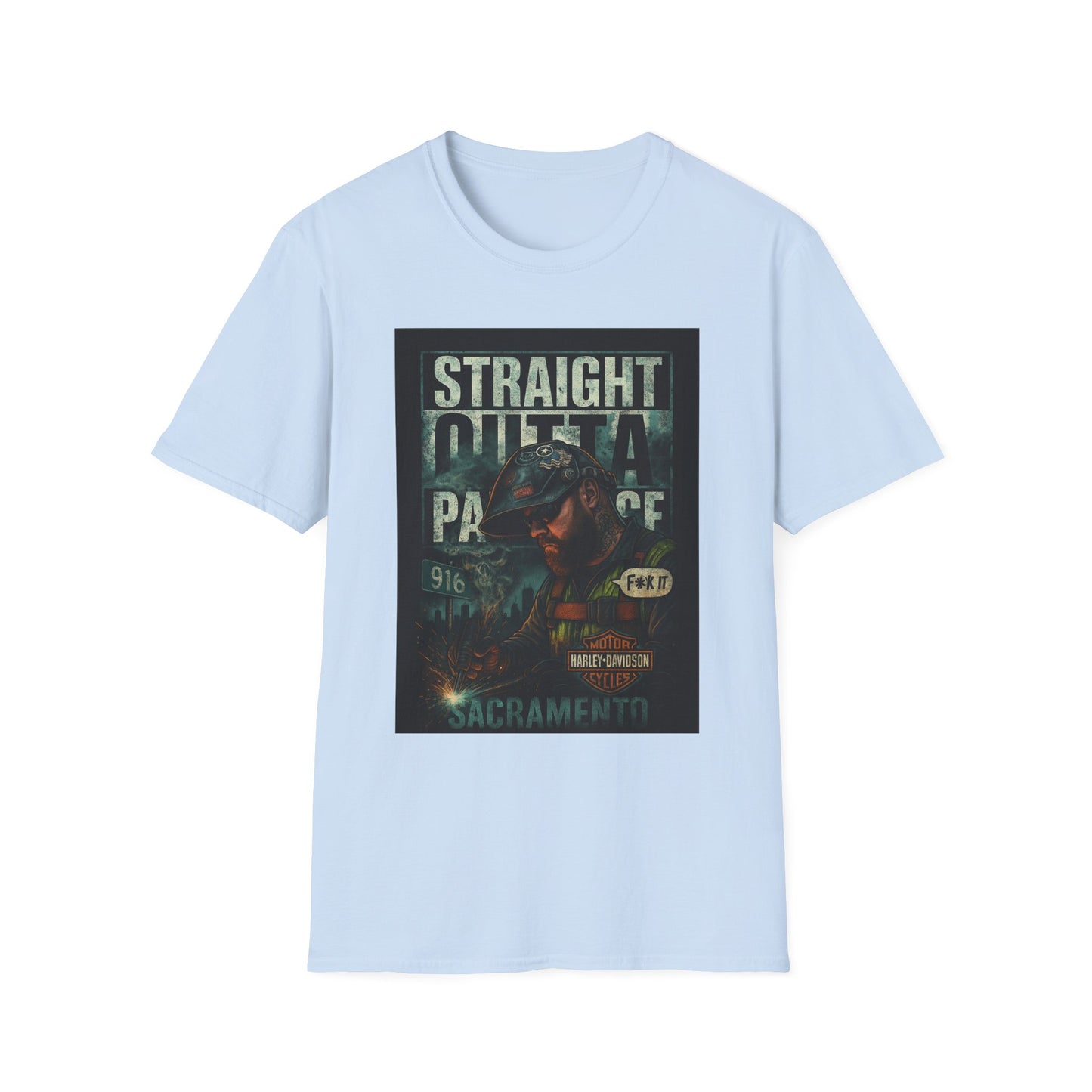 Unisex T-Shirt Sacramento Welder Bad Ass Bold Harley Design