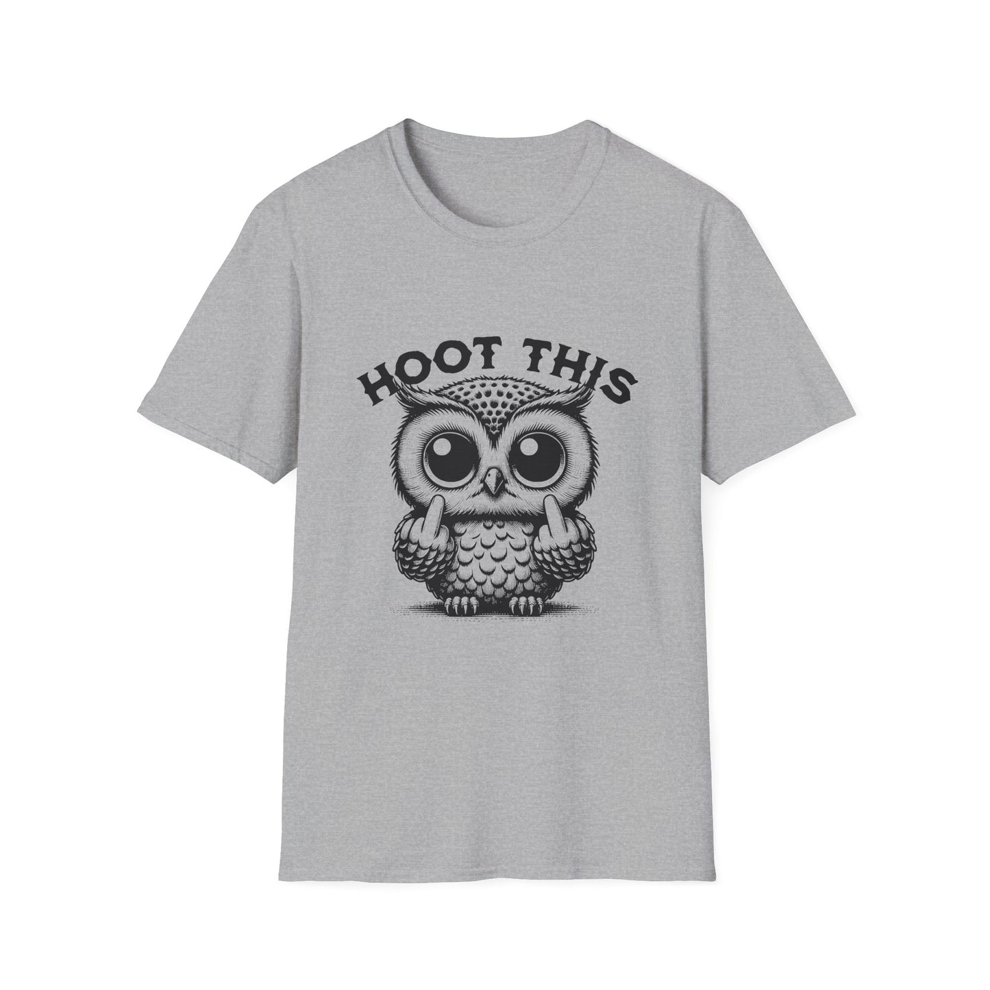 Hoot This Owl Graphic T-Shirt, Funny Tee for Animal Lovers, Gift for Birthdays, Casual Wear, Unisex Humor Shirt