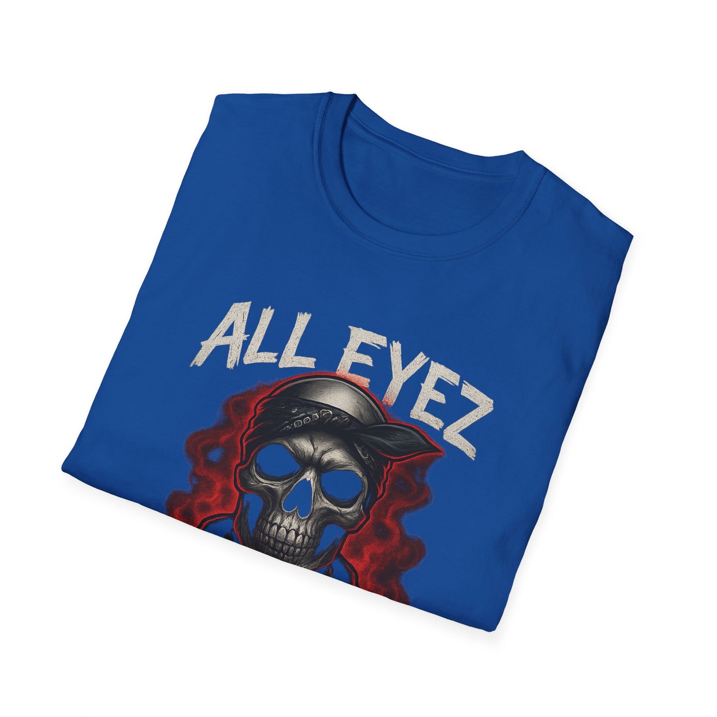 All Eyez on Me Skull Unisex T-Shirt | Casual Streetwear, Music Vibe Tee, Cool Graphic Apparel, Hip-Hop Fashion, Gift for Music Lovers