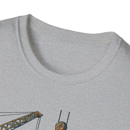 Steel Titans Unisex Softstyle T-Shirt | Construction Work Tee, Gift for Builders, Father's Day Shirt, Casual Workwear, Unique Graphic Tee